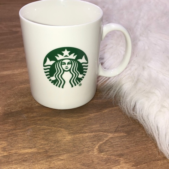 Large Starbucks green & white mermaid coffee mug